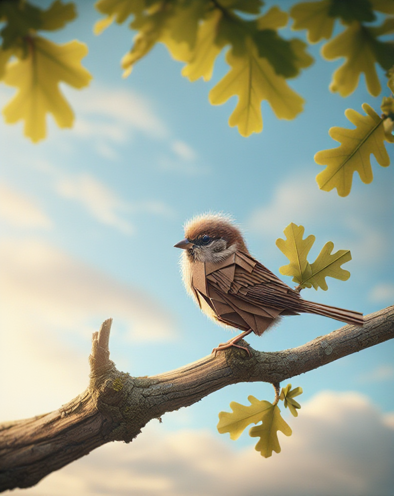 Make the bird fluffy